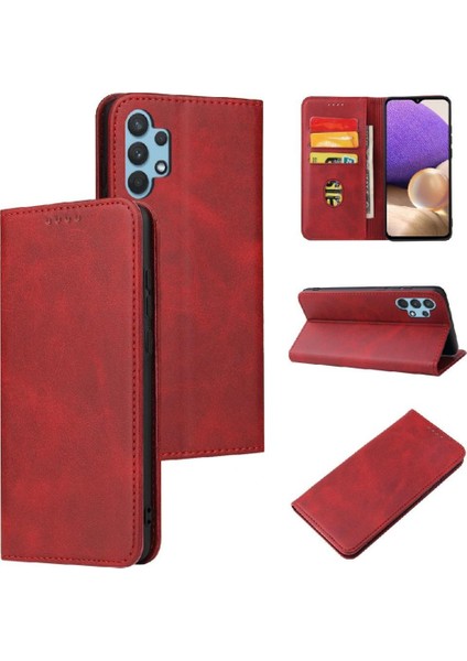 Samsung Galaxy A32 5g Için Kılıf Deri Folio Flip Case Tam Koruma (Yurt Dışından)