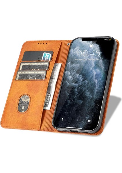 Kart Tutucu Kickstand Manyetik Karbon Kart ile iphone 12 Pro Max Için Kılıf (Yurt Dışından)