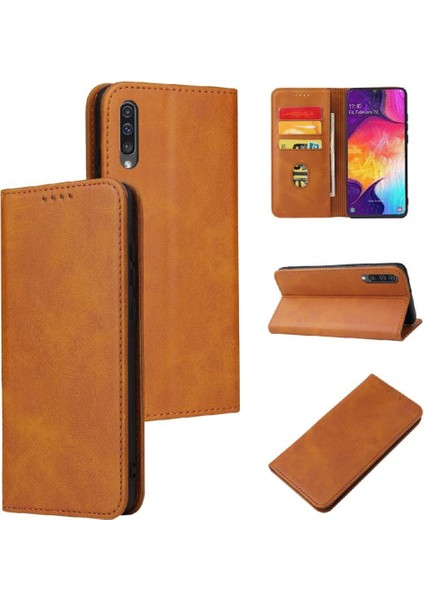 Kart Sahibinin ile Samsung Galaxy A40 Deri Folio Flip Case Için Kılıf (Yurt Dışından)