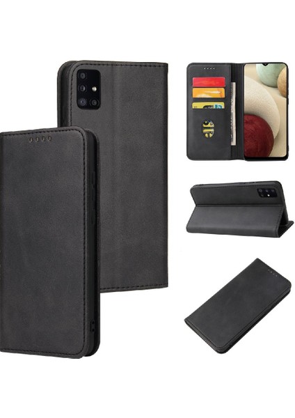 Kart Tutucu Kickstand Deri Folio ile Samsung Galaxy A51 4g Için Kılıf (Yurt Dışından) indirimleri