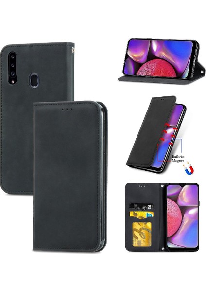 Samsung A20S Darbeye Kapak Kapak Kılıf Cüzdan Basit (Yurt Dışından)