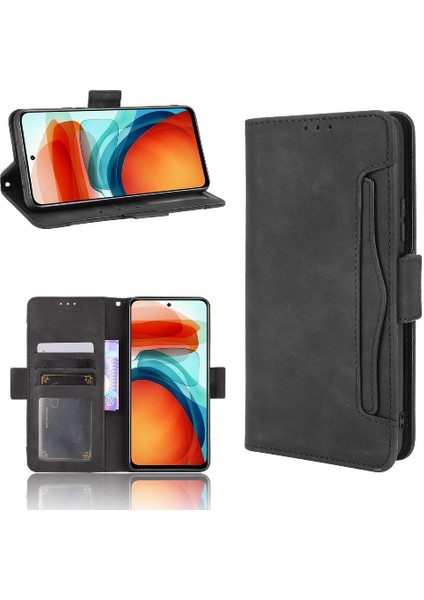 Xiaomi Poco M4 Pro Ayarlanabilir Ayrılabilir Kart Tutucu Manyetik Kapatma Deri Cüzdan Kapak (Yurt Dışından)