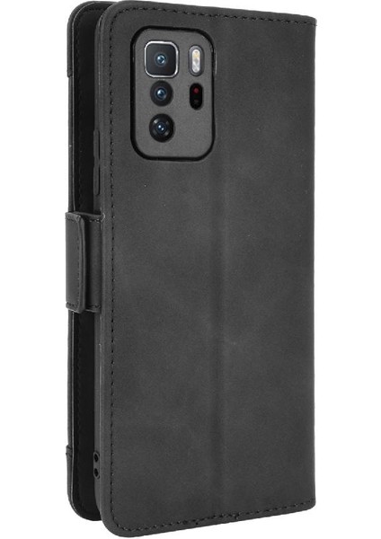 Xiaomi Poco M4 Pro Ayarlanabilir Ayrılabilir Kart Tutucu Manyetik Kapatma Deri Cüzdan Kapak (Yurt Dışından)