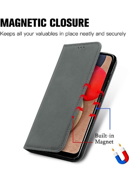 Samsung A02S Cüzdan Basit Iş Darbeye Deri Kılıf Flip (Yurt Dışından)