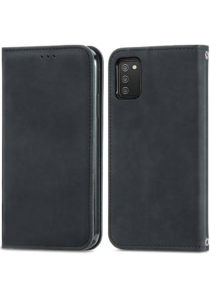 Samsung A02S Cüzdan Basit Iş Darbeye Deri Kılıf Flip (Yurt Dışından)
