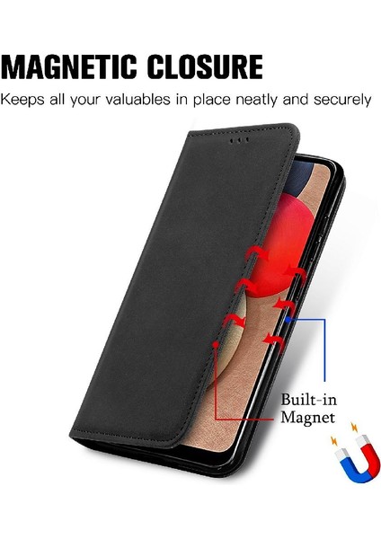Samsung A02S Cüzdan Basit Iş Darbeye Deri Kılıf Flip (Yurt Dışından)