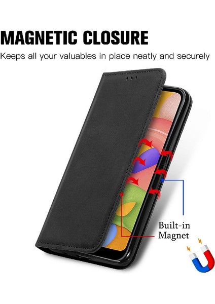 Samsung A01 Için Basit Iş Cüzdan Darbeye Deri Kılıf Flip (Yurt Dışından) indirimleri