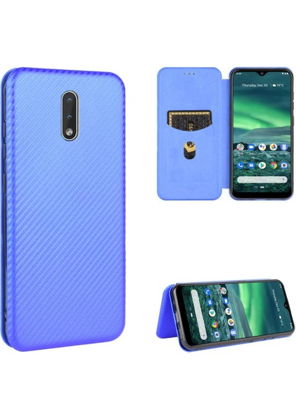 Kart Tutucu Kickstand Tam Koruma Manyetik ile Nokia 2.3 Için Kılıf (Yurt Dışından)