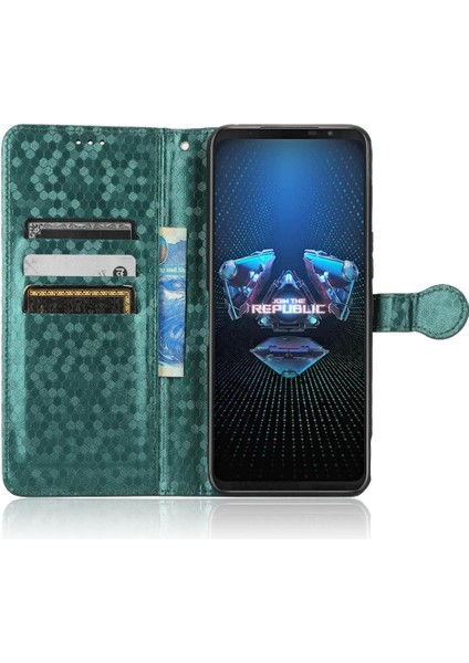 Asus Rog Telefon 5 Için Geometrik Desen Manyetik Toka Deri Cüzdan (Yurt Dışından) fırsatları