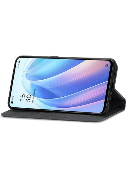 Oppo Oppo 7 4g Için Basit Iş Fermuar Kordon Cüzdan Deri (Yurt Dışından)