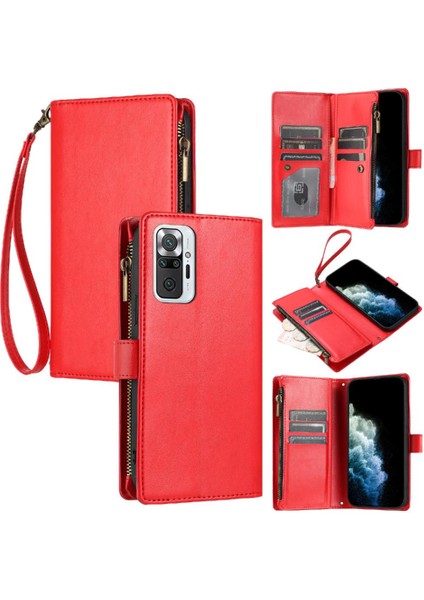 Xiaomi Redmi Için Not 10 Pro Max Pu Deri Folio Kapak Kart Yuvaları (Yurt Dışından)