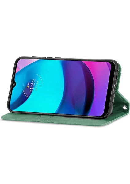 Moto E20 Kordon Fermuar Basit Iş Deri Çanta Cüzdan Için Kılıf (Yurt Dışından)