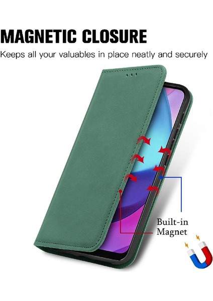 Moto E20 Kordon Fermuar Basit Iş Deri Çanta Cüzdan Için Kılıf (Yurt Dışından)