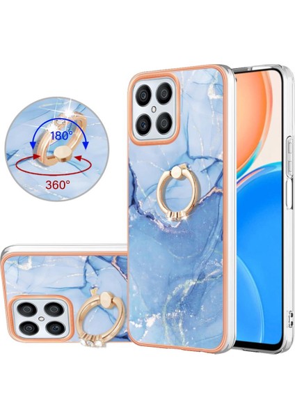 Onur X8 4g Tampon Için Kılıf 360 &deg; Dönebilir Halka Mermer Darbeye Tpu (Yurt Dışından)