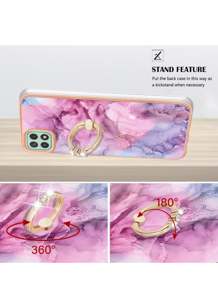 Samsung Galaxy A22 5g Tampon 360 &deg; Dönebilir Halka Mermer Tpu Için Kılıf (Yurt Dışından) modelleri