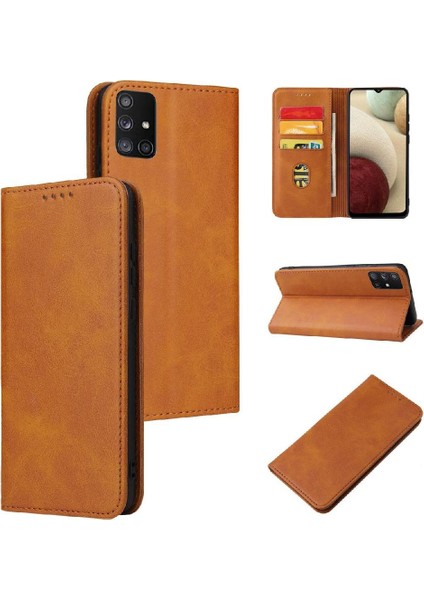 Samsung Galaxy A71 5g Deri Için Kılıf Folio Flip Case Kart Ekleme (Yurt Dışından)