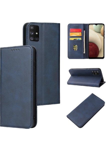 Samsung Galaxy A71 5g Deri Için Kılıf Folio Flip Case Kart Ekleme (Yurt Dışından)