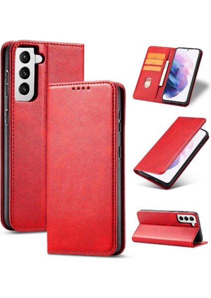 Samsung Galaxy S21 Deri Folio Flip Case Kart Ekleme ile (Yurt Dışından)