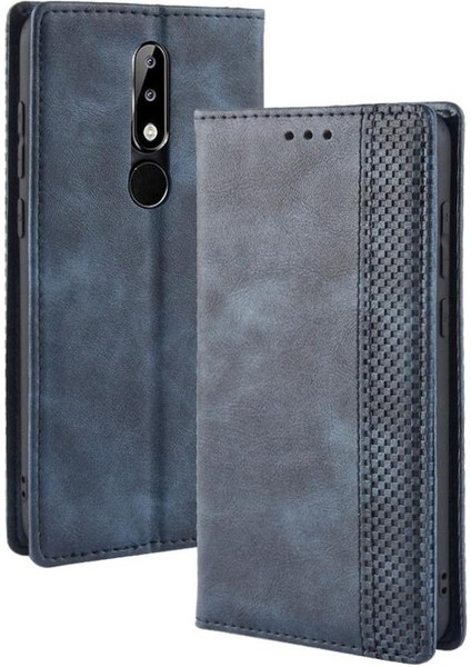 Nokia 5.1 Artı Cüzdan Manyetik Kapatma Pu Deri Için Kılıf (Yurt Dışından)