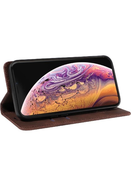 Iphone Xs Max Folio Cüzdan Manyetik Pu Deri Koruyucu Kılıf (Yurt Dışından)