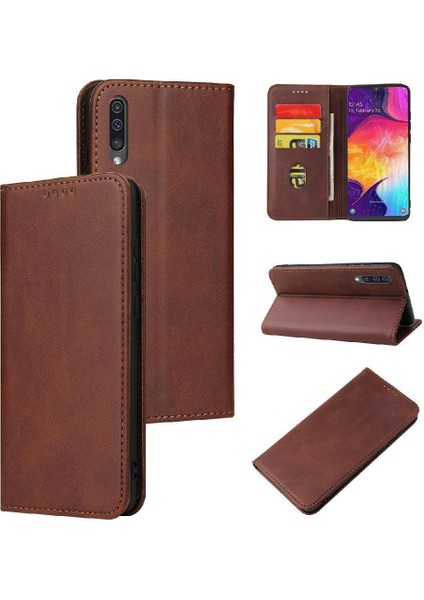 Kart Sahibinin ile Samsung Galaxy A40 Deri Folio Flip Case Için Kılıf (Yurt Dışından)