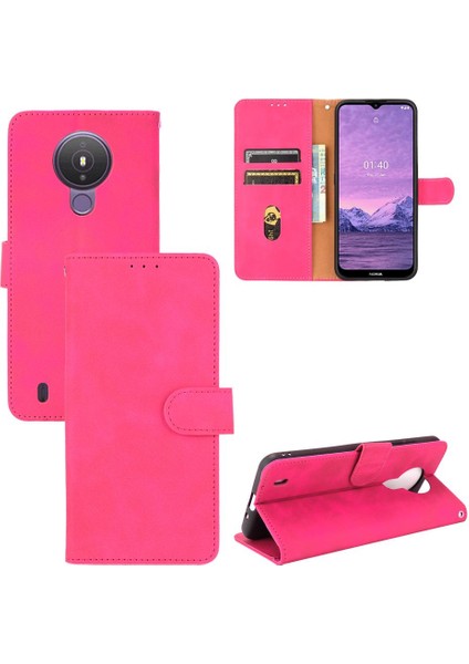 Nokia 1.4 Deri Folio Flip Case Için Kılıf ile Tam Koruma Kartı (Yurt Dışından)