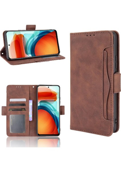 Xiaomi Poco M4 Pro Ayarlanabilir Ayrılabilir Kart Tutucu Manyetik Kapatma Deri Cüzdan Kapak (Yurt Dışından)