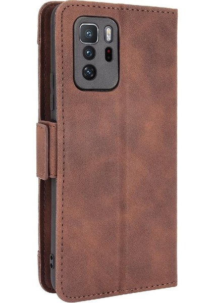 Xiaomi Poco M4 Pro Ayarlanabilir Ayrılabilir Kart Tutucu Manyetik Kapatma Deri Cüzdan Kapak (Yurt Dışından)