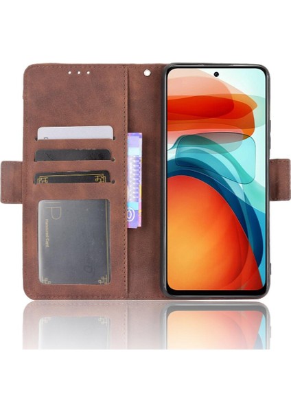 Xiaomi Poco M4 Pro Ayarlanabilir Ayrılabilir Kart Tutucu Manyetik Kapatma Deri Cüzdan Kapak (Yurt Dışından)