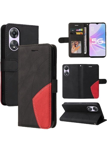 Kart Yuvası Standı Kickstand Koruyucu Iki Renkli Oppo Oppo 5g Için Kılıf (Yurt Dışından)