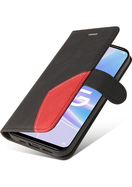 Kart Yuvası Standı Kickstand Koruyucu Iki Renkli Oppo Oppo 5g Için Kılıf (Yurt Dışından)