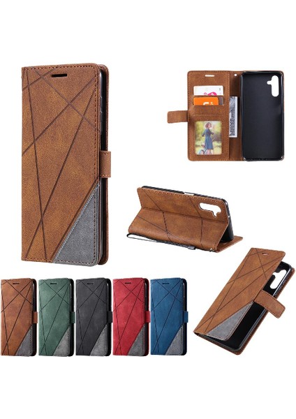 Samsung Galaxy Case 5g Kart Tutucu Için Kickstand Darbeye Cüzdan Pu (Yurt Dışından)