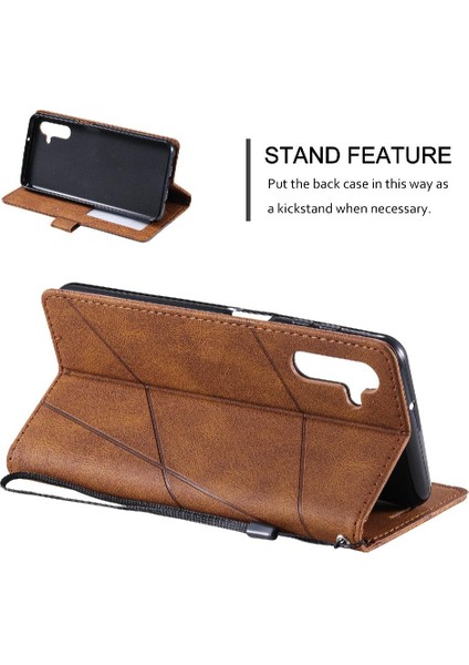 Samsung Galaxy Case 5g Kart Tutucu Için Kickstand Darbeye Cüzdan Pu (Yurt Dışından)