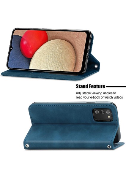 Samsung A02S Cüzdan Basit Iş Darbeye Deri Kılıf Flip (Yurt Dışından)