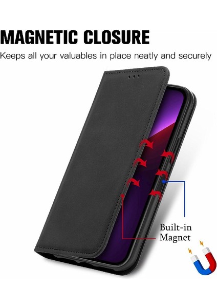 Iphone 13 Için Kılıf Mini Darbeye Deri Kılıf Cüzdan Basit Iş (Yurt Dışından)