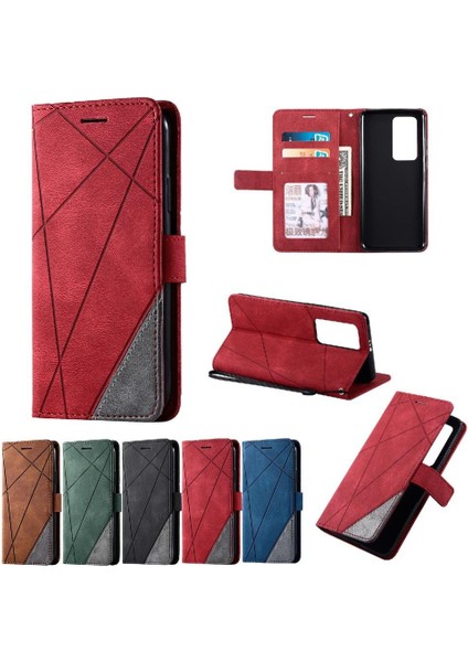 Huawei P40 Pro Manyetik Cüzdan Flip Için Kılıf Folio Kart Tutucu Kickstand (Yurt Dışından)