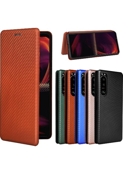 Sony Xperia 5 Iii Manyetik Karbon Fiber ile Tam Koruma (Yurt Dışından)