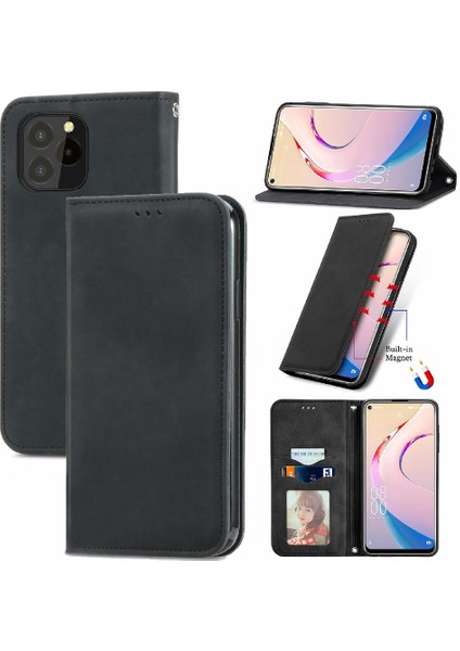 Oukitel C21 Pro Kordon Fermuar Deri Kılıf Cüzdan Için Kılıf Basit (Yurt Dışından)