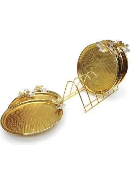Metal Ferforje Gold Tabak Standı-6'lı Gold Stand modelleri