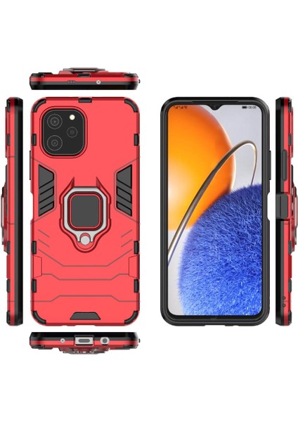 Huawei Nova Y61 Için Kılıf 360 &deg; Dönen Halka Askeri Damla Koruma Kapağı (Yurt Dışından) modelleri