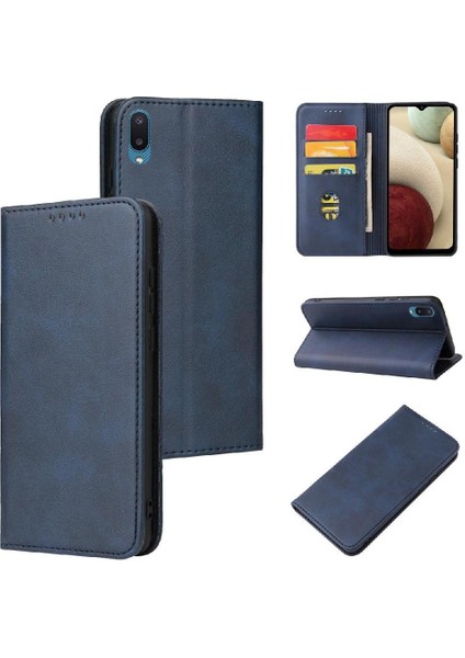 Samsung Galaxy A02/M02 Deri Folio Flip Case Tam Koruma (Yurt Dışından)