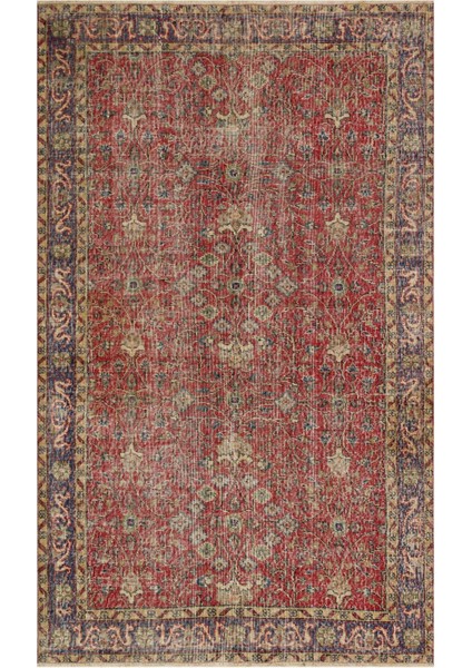 El Dokuma Vintage Eskitme Halı 150X251 cm 10355