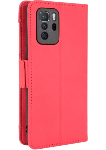 Xiaomi Poco M4 Pro Ayarlanabilir Ayrılabilir Kart Tutucu Manyetik Kapatma Deri Cüzdan Kapak (Yurt Dışından)