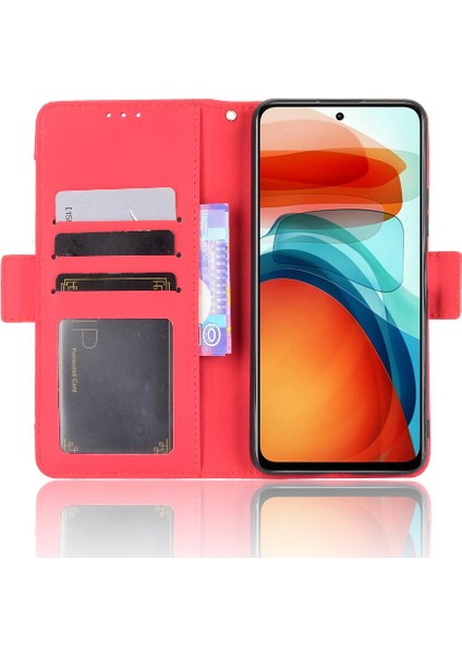 Xiaomi Poco M4 Pro Ayarlanabilir Ayrılabilir Kart Tutucu Manyetik Kapatma Deri Cüzdan Kapak (Yurt Dışından)