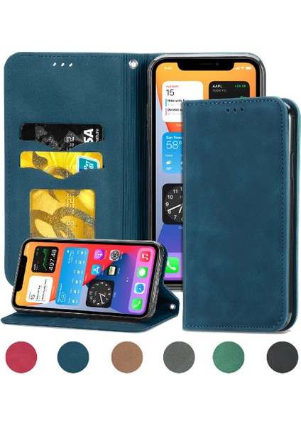 Iphone 11 Için Kılıf Pro Deri Kılıf Darbeye Basit Iş Cüzdan (Yurt Dışından)