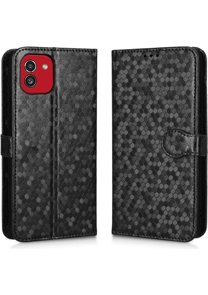 Samsung Galaxy A03 Manyetik Toka Geometrik Desen Deri Kapak Için Kılıf (Yurt Dışından) fiyatları