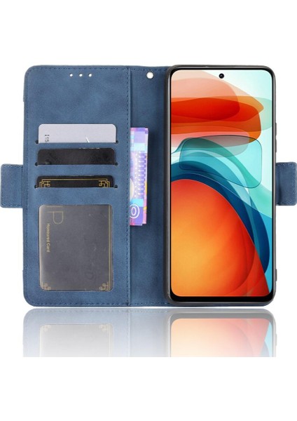 Xiaomi Poco M4 Pro Ayarlanabilir Ayrılabilir Kart Tutucu Manyetik Kapatma Deri Cüzdan Kapak (Yurt Dışından)