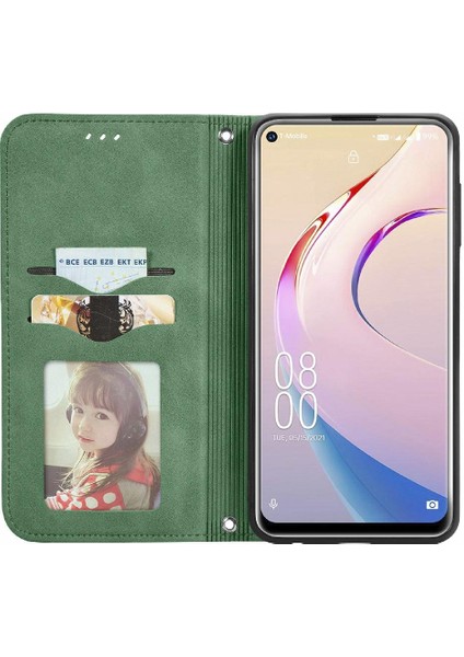 Oukitel C21 Pro Kordon Fermuar Deri Kılıf Cüzdan Için Kılıf Basit (Yurt Dışından)