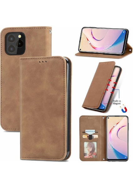 Oukitel C21 Pro Kordon Fermuar Deri Kılıf Cüzdan Için Kılıf Basit (Yurt Dışından)