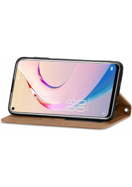 Oukitel C21 Pro Kordon Fermuar Deri Kılıf Cüzdan Için Kılıf Basit (Yurt Dışından)